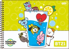 Caderno Bt21 Bts KPop Desenho E Cartografia Bts Kpop 80 Folhas