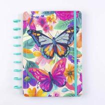 Caderno Butterfly Disko Capa Dura Médio M Disco Reposicionável