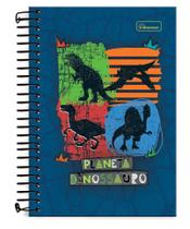 Caderno Cadersil pequeno planeta dinossauro espiral 80fls