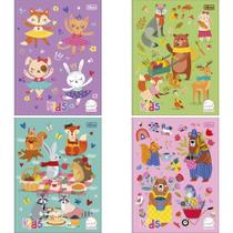 Caderno Caligrafia Capa Dura Sapeca Feminino 40 Folhas Brochura Pacote com 8