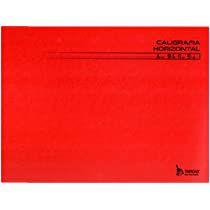 Caderno Caligrafia Horizontal Pedagógico Capa Dura Brochura Vermelho 96 Folhas