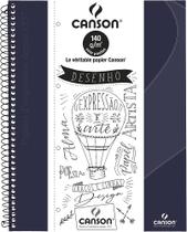 Caderno Canson expressão e arte preto 140g com 40 folhas