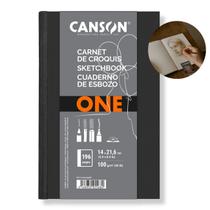 Caderno Canson Sketchbook One 98fls Pequeno A5 14 x 21,6cm Gramatura 100g Caderno Canson Sketchbook One 98fls Pequeno A5 14 x 21,6cm Gramatura 100g