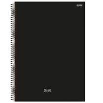 Caderno Capa Dura 160 Folhas 10 Matérias Escolar Universitário Preto - Hannover Home
