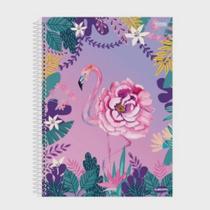 Caderno Capa Dura 96 Folhas Flamingo - São Domingos - Ideal para Volta às Aulas