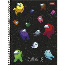 Caderno capa dura among us 80fls