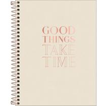 Caderno Capa Dura Colegial Executivo Vanilla 80 Folhas TILIBRA