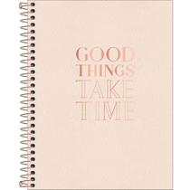 Caderno Capa Dura Colegial Executivo Vanilla 80 Folhas TILIBRA