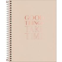 Caderno Capa Dura Colegial Executivo Vanilla 80 Folhas TILIBRA