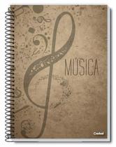 Caderno Capa Dura De Musica Universitário C/ Pautas Para Partituras Cifras Estudos De Instrumentos