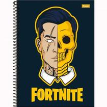 Caderno capa dura fortnite caveira 80fls