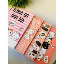 Caderno Capa Dura Gatinhos com Glitter - Interponte / WX Gift