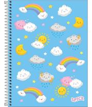Caderno Capa Dura para Meninas com 10 Matérias 160 Folhas Pautadas