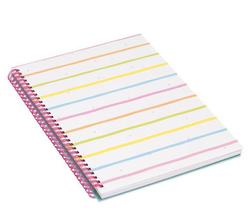 Caderno Capa Dura Pautado Enjoy - 200x275mm - Folhas Coloridas e Brancas - BRW