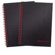 Caderno Capa Dura Preto e Vermelho - 140 Folhas (8,25 x 5,25 polegadas)