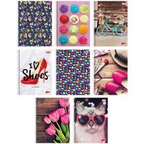 Caderno Capa Dura Tilibra Universitário Espiral Mais+ Feminino 200 Folhas 10 Matérias Embalagem com 4 Unidades Caderno Capa Dura Tilibra Universitário Espiral Mais+ Feminino 200 Folhas 10 Matérias Embalagem com 4 Unidades