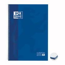Caderno capa dura univ 1x1 80 folhas 90g Azul Oxford