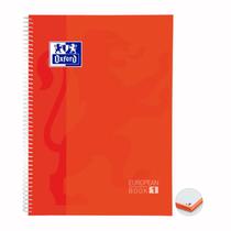 Caderno capa dura univ 1x1 80 folhas 90g Laranja Oxford