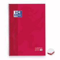 Caderno capa dura univ 1x1 80 folhas 90g Vermelho Oxford