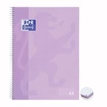 Caderno capa dura univ 5x1 120 fls 90g Lilás Pastel Oxford