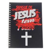 Caderno Capa Dura Universitário 1 Matéria Sangue de Jesus tem Poder Cristão