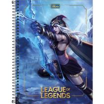 Caderno Capa Dura Universitário 10 Matérias League of Legends 160 Folhas