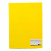 Caderno capa dura universitario 48 folhas lisa amarelo 8924 / 10un / foroni
