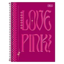 Caderno Capa Dura Universitário Connect LovePink 10 Matérias