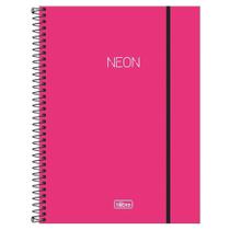 Caderno capa plástica universitário 1x1 Neon Pink 80 Fls - Tilibra Caderno capa plástica universitário 1x1 Neon Pink 80 Fls - Tilibra