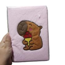 Caderno Capivara Agenda Infantil Fofo Pelúcia Papelaria Kawaii Bloco De Anotações Diário Colorido