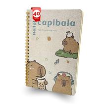 Caderno Capivara Pequeno Espiral Brilhoso 40 Folhas Escolar Caderno Capivara Pequeno Espiral Brilhoso 40 Folhas Escolar