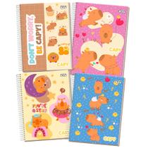 Caderno Capivara Universitário 10 Matérias Espiral Capa Dura