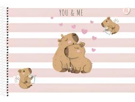Caderno Cartografia Desenho Capivara Capicuties Animativa Cor Pastel Caderno Cartografia Desenho Capivara Capicuties Animativa Cor Pastel