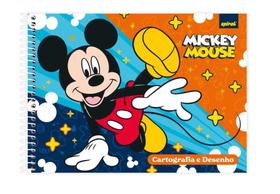 Caderno Cartografia e Desenho Capa Dura 48 Folhas Disney Mickey Clássico Spiral - PT 1 UN
