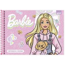 Caderno cartografia e desenho capa dura 80 folhas Barbie - spiral