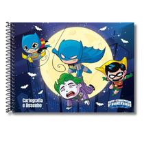 Caderno Cartografia e Desenho Capa Dura DC Super Friends 80 fls Spiral