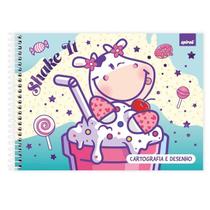 Caderno Cartografia e Desenho Capa Dura Pop Pet 80 fls Spiral
