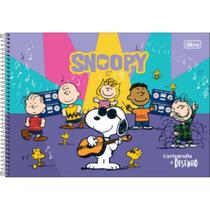 Caderno Cartografia E Desenho Snoopy 80fls Capas Sortidas