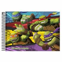 Caderno Cartografia e Desenho Tartarugas Ninja 96 Folhas Foroni