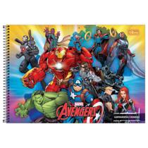 Caderno Cartografia E Desenho Tilibra Avengers Espiral 80 Fls
