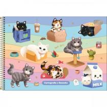 Caderno Cartografica E Desenho Cd Espiral Purrfect Cats 80fls
