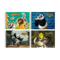 Caderno Cartográfico Desenho Dreamworks 60 Folhas