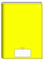 Caderno cd brochura 1/4 80fls stiff slim amarelo