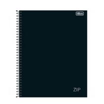 Caderno cd universitario zip preto 10m 160f tilibra