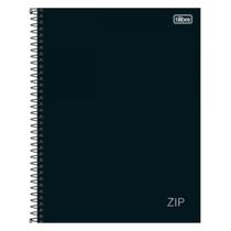 Caderno cd universitario zip preto 16m 256f tilibra