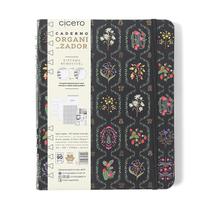 Caderno Cícero Organizador Jardim Pautado & Pontado A5 Preto Caderno Cícero Organizador Jardim Pautado & Pontado A5 Preto