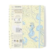 Caderno Cícero Organizador Origens Pautado & Pontado A5 Aqua Off White Caderno Cícero Organizador Origens Pautado & Pontado A5 Aqua Off White