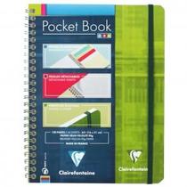 Caderno Clairefontaine Pocket Book Pautado A5+ Verde Caderno Clairefontaine Pocket Book Pautado A5+ Verde