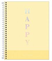 Caderno Colegial 1 Mat. Happy Amarelo 80fls Espiral Capa Dura Tilibra