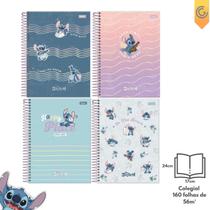 Caderno Colegial 10 Matérias 160 Folhas Capa Dura Stitch - Foroni